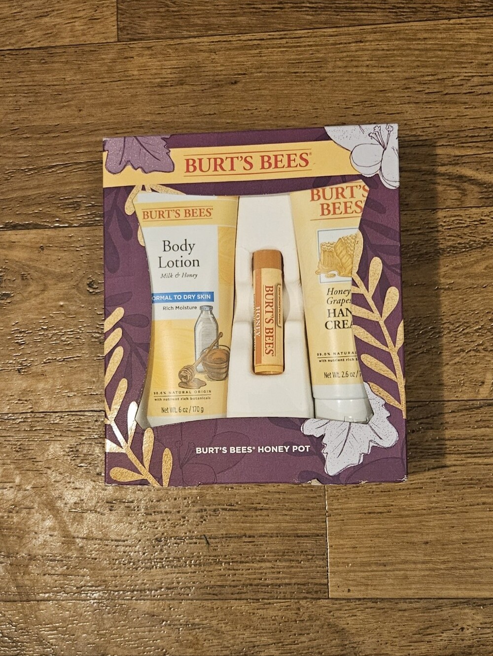 Burt's Bees Honey Pot Body Lotion & Hand Cream Gift Set